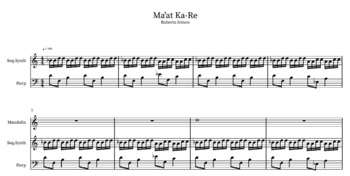 Preview of Ma'at Ka-Re by RSimon Sheet music for violin, piano, cello and orchestra