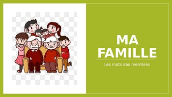 Preview of Ma famille vocabulary + Mon, ma, mes
