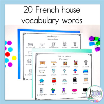 French house vocabulary bingo game JEU DE BINGO POUR Ma maison 36 ...