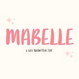 Mabelle Font | a cute handwritten font