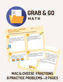 Upper Elementary Mac and Cheese Fraction Problems