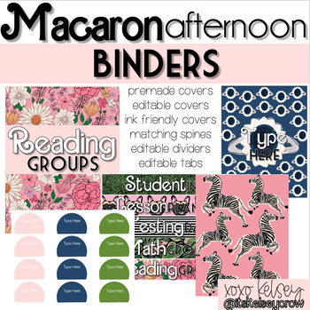 Macaron Afternoon // Binders by Kelsey Crow | TPT