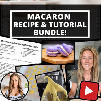 Preview of Macaron Recipes & Video Tutorial Bundle [FACS, FCS]