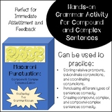 Macaroni Punctuation Practice: Compound and Complex Sentences