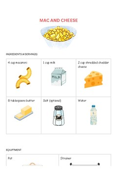 Preview of Macaroni and Cheese Recipe (Visuals)