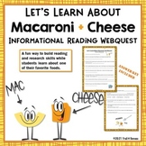 Macaroni and Cheese Webquest Internet Scavenger Hunt Worksheets