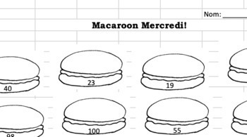 Preview of Macaroons! Mad Minute Style Activity TEMPLATE
