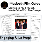Macbeth 2015 Kurzel Movie Guide No Prep Middle & High Scho