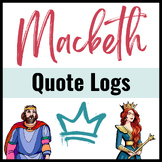 Macbeth: 8 Quote Logs with THOROUGH ANSWER KEYS for Any Tragedy