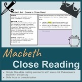 Macbeth Act 1 Scene 4 Close Read