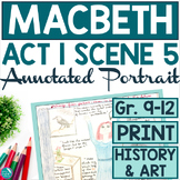 Macbeth Act 1 Scene 5 Portrait of Lady Macbeth Inspired by