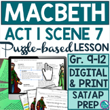 Macbeth Act 1 Scene 7 Analysis Lesson Puzzle Grammar Rheto