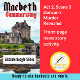 Macbeth Act 2, Scene 3 Duncan's Death News Summary (*Edita