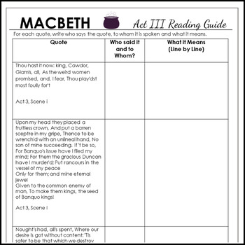 critical thinking questions for macbeth