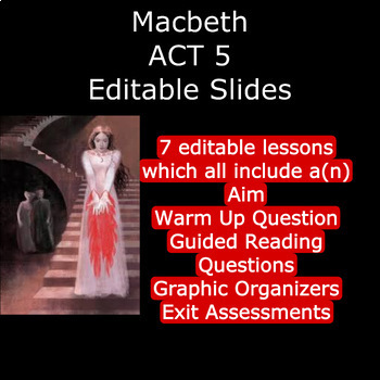 Preview of Macbeth Act 5 Editable Slides