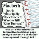 Macbeth Act I: Killing Duncan Scale