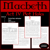 Macbeth Act IV Plot Holes