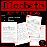 Macbeth Act V Plot Holes