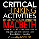 Macbeth Activities: Critical Thinking Exercises