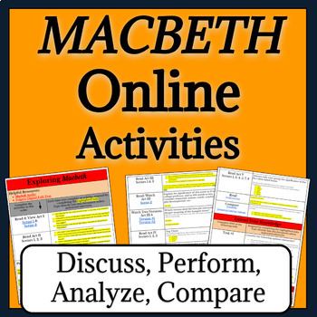Preview of Macbeth Activities - Shakespeare Reading Activity for High School English