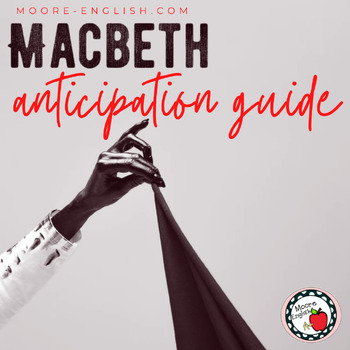 Preview of Macbeth Anticipation Guide (Editable Google Slides) / Freebie
