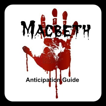 Preview of Macbeth Anticipation Guide FREEBIE
