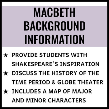 Preview of Macbeth - Background Information & Character Map