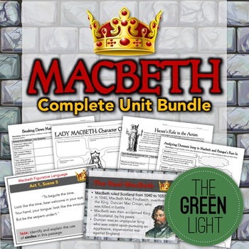 Preview of Macbeth Bundle: Unit Plan, Worksheets, Projects, PowerPoints, Essays