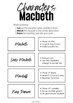 Macbeth: Characters' Analysis - Macduff and King Duncan