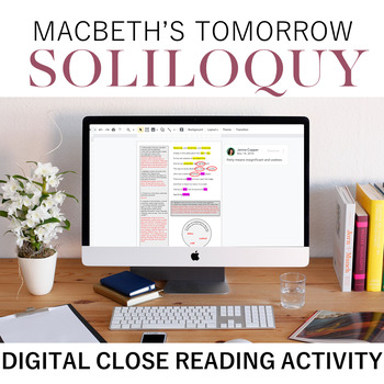 Preview of Digital Close Reading: Macbeth's Tomorrow Soliloquy
