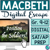 Macbeth Digital Escape Room for Honors SAT AP Prep Review 