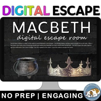 Preview of Macbeth Digital Escape Room Review Game Activity