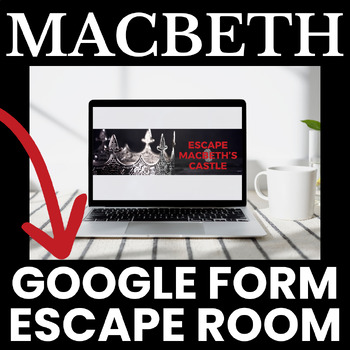 Preview of Macbeth Escape Room Google Form- No Prep, Auto-Grading Unit Puzzle/Game Review