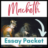 Macbeth Essay Packet Including Sample Essay, Outline, Brai