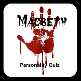 Macbeth FUN Personality Quiz - Pre-Reading Activity