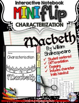 Preview of Macbeth Character Analysis Flip Book