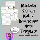 Macbeth Interactive Notes, Graphic Organizers, Digital