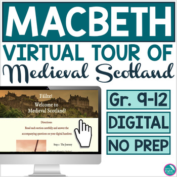 Preview of Macbeth Intro Virtual Tour Field Trip Medieval Scotland History Activity Digital