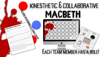 Preview of Macbeth - Kinesthetic & Collaborative Extended Response Connect 4