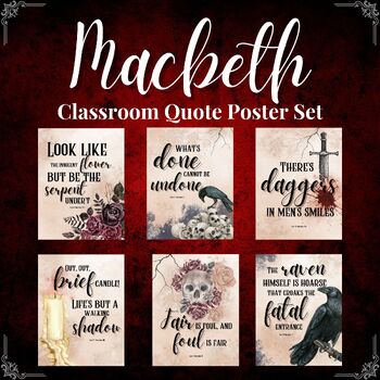 Preview of Macbeth Posters - Shakespeare Posters - Classroom Posters - High School Decor