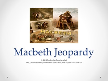 Preview of Macbeth PowerPoint Game