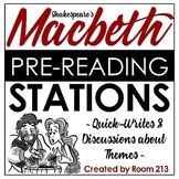 Macbeth Pre-Reading Stations {FREE}