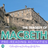 Macbeth:  PreReading Activities, Intro to Shakespeare, Cha