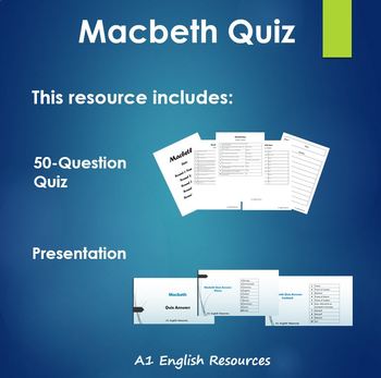 Preview of Macbeth Quiz