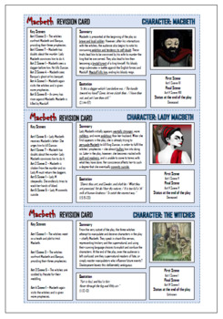 Preview of Macbeth Revision Cards!