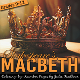 Macbeth, Shakespeare Coloring-by-Number Pages