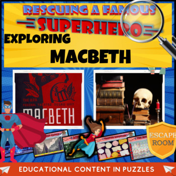 Preview of Macbeth Shakespeare English  Escape Room