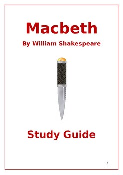 Macbeth Study Guide by Marcus McGowan | TPT