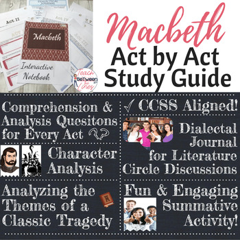 Preview of Macbeth Study Guide Digital and Printable