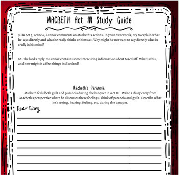 Macbeth Entire Unit Bundle | Study Guides | Activities | Pre-Reading